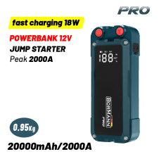 Bormann Pro Bbc9030 Εκκινητής Μπαταρίας Φορητός & Powerbank 12V, 20000Mah/2000A,Γρήγορη Φόρτιση 18W BBC9030 BORMANN Pro (085577)