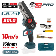 Bormann Pro Bbp3917C Κλαδευτικό Αλυσοπρίονο Μπαταρίας 20V,Brushless,Λάμα 15Cm,1Kg BBP3917C BORMANN Pro (083559)