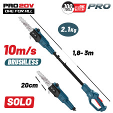 Bormann Pro Bbp4220 Τηλεσκοπικό Κονταροπρίονο Μπαταρίας 20V,Λάμα 20Cm,Αυτόματη Λίπανση,Βαλίτσα,Solo BBP4220 BORMANN Pro (083702)