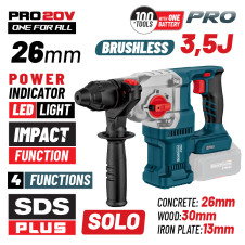 Bormann Pro Bbp5315 Πνευματικό Σκαπτικό Μπαταρίας Sds-Plus,Brushless 250V,3.5J,0-1150Rpm, Solo BBP5315 BORMANN Pro (083016)