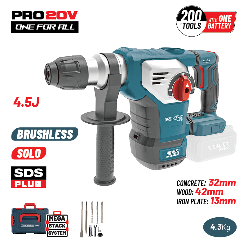 Bormann Pro Bbp5336Ca Πνευματικό Σκαπτικό Μπαταρίας Sds-Plus Brushless 20V,4.5J,0-760Rpm,Solo BBP5336CA BORMANN Pro (085607) Bormann Pro Bbp5336Ca Πνευματικό Σκαπτικό Μπαταρίας Sds-Plus Brushless 20V,4.5J,0-760Rpm,Solo BBP5336CA BORMANN Pro (085607)