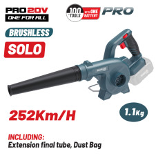 Bormann Pro Bbp5365 Φυσητήρας-Αναρροφητήρας Μπαταρίας 20V,Li-Ion,Ταχύτητα Αέρα 252Km/H,Solo BBP5365 BORMANN Pro (084419)