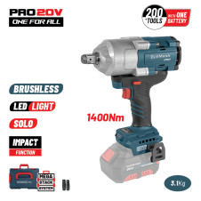 Bormann Pro Bbp5391Ca Μπουλονόκλειδο Brushless Mπαταρίας 20V,Li-Ion,1400Nm,0-900/1200/1500Rpm,Solo BBP5391CA BORMANN Pro (085638)