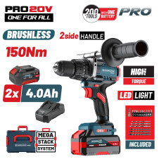 Βοrmann Pro Bbp5406X44Ca Δραπανοκατσάβιδο Κρουστικό,Compact,Brushless Μπαταρίας 20V,Li-Ion,2X4Ah BBP5406X44CA BORMANN Pro (085072)
