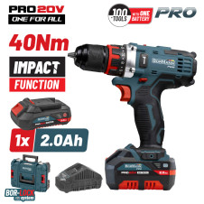 Bormann Pro Bbp5446X2 Δραπαν/Βιδο Κρουστικό 20V, 1X2Ah, Li-Ion, 40Nm, 2 Ταχύτητες BBP5446X2 BORMANN Pro (083597)