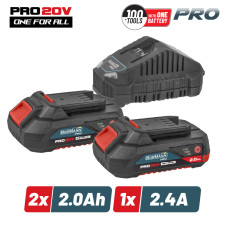 Bormann Pro Bbp9922 Starter Kit Μπαταρίες 2X2.0Ah & Φορτιστής 2.4Α BBP9922 BORMANN Pro (083511)
