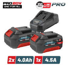 Bormann Pro Bbp9944 Starter Kit Μπαταρίες 2X4.0Ah & Φορτιστής 4.5Α BBP9944 BORMANN Pro (083221)