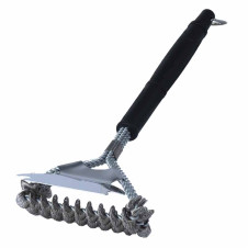 Bormann Elite Bbq1006 Βούρτσα Καθαρισμού Bbq,Τριπλή Ανοξείδωτη Με Ξύστρα,43X16X7Cm,432Gr BBQ1006 BORMANN ELITE (024415)