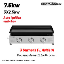 Bormann Elite Bbq1810 Grill Υγραερίου Με 3 Εστίες Plancha BBQ1810 BORMANN ELITE (084891)