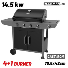 Bormann Elite Bbq6041 Ψησταριά Υγραερίου Forge 4+1 Εστιών Με Μαντεμένια Σχάρα BBQ6041 BORMANN ELITE (084181)