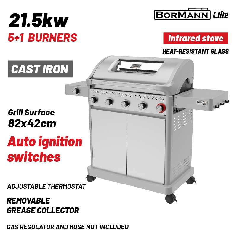 Bormann Elite Bbq7061 Ψησταριά Υγραερίου Legend 6+1 Εστιών Με Μαντεμένια Σχάρα Luxury Type BBQ7061 BORMANN ELITE (084242) Bormann Elite Bbq7061 Ψησταριά Υγραερίου Legend 6+1 Εστιών Με Μαντεμένια Σχάρα Luxury Type BBQ7061 BORMANN ELITE (084242)