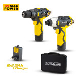 Bormann Bcd2050 Δραπ/Βιδο Κρουστικό 10.8V,28Nm,2 Ταχύτητες & Παλμικό Κατσαβίδι 12V,100Nm,2X1.5Ah BCD2050 BORMANN (053460)