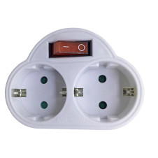 Bormann Bcr1145 Aντάπτορας Πρίζας 2 Σούκο Με Διακόπτη BCR1145 BORMANN (066316)