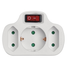 Bormann Bcr1155 Αντάπτορας Πρίζας 1 Σούκο-2 Διπολικές Με Διακόπτη BCR1155 BORMANN (066347)