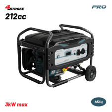 Bormann Pro Bgb3710 Γεννητρια Βενζινης Συνεχ. Αποδοση 2800W, 212Cc,Avr, Τροχοι BGB3710 BORMANN Pro (086208)