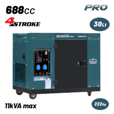 Bormann Pro Bgb9783 Γεννήτρια Πετρελαίου,Τριφασική, Συνεχ. Απόδοση 8000W,688Cc,Μίζα,Μπαταρία,Τροχοί BGB9783 BORMANN Pro (086055)