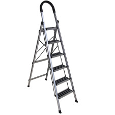 Bormann Bhl7036 Σκάλα Αλουμινίου Οικιακής Χρήσης 5+1 Σκαλιά, Αντιολισθητική BHL7036 BORMANN (069980)