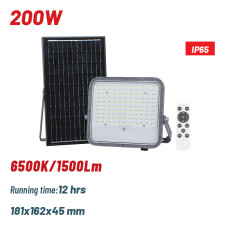 Bormann Pro Blf2450 Προβολέας Ηλιακός Led 200W 6500K 1500Lm 90° Ip65 BLF2450 BORMANN ELITE (086116)