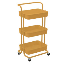 Bormann Elite Bpc2270 Τρόλεϊ Κουζίνας 3 Θέσεων, Μεταλλικό , 43X36X86Cm, Κίτρινο BPC2270 BORMANN ELITE (066170)