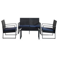Bormann Elite Bsp1185 Σετ Σαλόνι Εξ.χώρου Ιβιζα 4Τεμ,2Πολυθρόνες,1 Διθέσιος Καναπές & 1 Τραπέζι BSP1185 BORMANN ELITE (080343)
