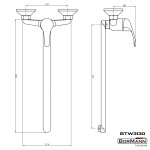 Bormann Elite Btw3130 Μπαταρία Κουζίνας Zebra 35Mm Αναμεικτική Επιτοίχια 620G BTW3130 BORMANN ELITE (026136)