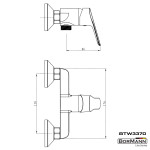 Bormann Btw3370 Μπαταρία Μπάνιου Spring, 35Mm, Αναμεικτική, 610G Με Σετ Ντους BTW3370 BORMANN (049654)