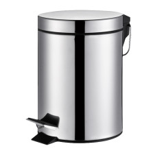 Bormann Btw9016 Μεταλλικό Καλαθάκι Μπάνιου 5L,Χρώμιο,Φ20,5X28Cm BTW9016 BORMANN (061441)