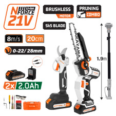 Nakayama Pro Ec1221X44T3C Σετ Αλυσοπρίονο,Ψαλίδι Κλάδου Και Προέκταση 1,2-1.9M, Βαλίτσα EC1221X44T3C NAKAYAMA (085492)