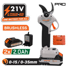 Nakayama Pro Ec1435 Ψαλίδι Κλάδου Μπαταρίας 21V, Brushless, Προοδευτική Κοπή 0-15Mm/0-35Mm, 0.85Kg EC1435 NAKAYAMA PRO (082903)