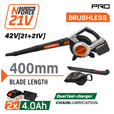 Nakayama Pro Ec1715X44 Φυσητήρας Απορροφητήρας Μπαταρίας 42V,Brushless,2X4Ah,5 Ταχύτητες,288Km/H EC1715X44 NAKAYAMA PRO (085317)