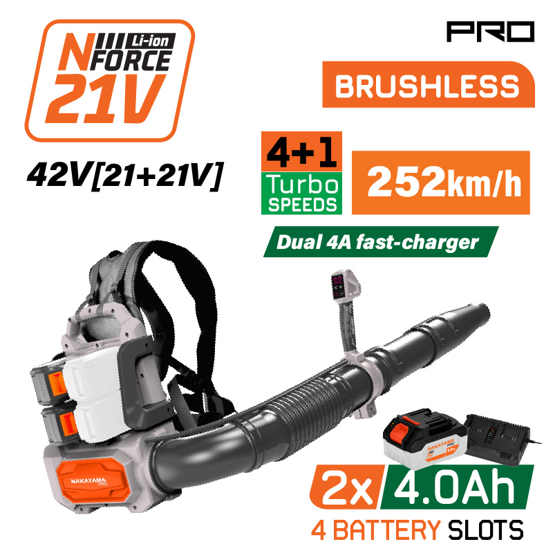 Nakayama Pro Ec1723X44 Φυσητήρας Πλάτης Βrushless Μπαταρίας 42V,Li-Ion,2X4.0Ah,252Km/H EC1723X44 NAKAYAMA PRO (085379) Nakayama Pro Ec1723X44 Φυσητήρας Πλάτης Βrushless Μπαταρίας 42V,Li-Ion,2X4.0Ah,252Km/H EC1723X44 NAKAYAMA PRO (085379)