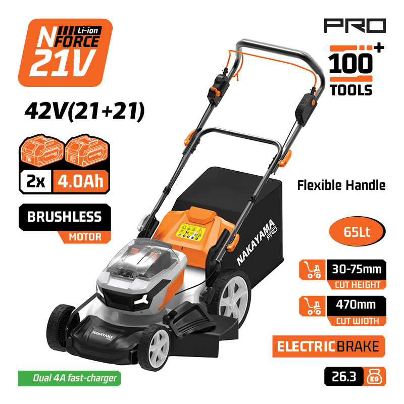 Nakayama Pro Ec1730X44 Μηχανή Γκαζόν Αυτοκινούμενη Μπαταρίας Brushless 42V,2X4Ah,Κοπή 47Cm EC1730X44 NAKAYAMA PRO (085416) Nakayama Pro Ec1730X44 Μηχανή Γκαζόν Αυτοκινούμενη Μπαταρίας Brushless 42V,2X4Ah,Κοπή 47Cm EC1730X44 NAKAYAMA PRO (085416)