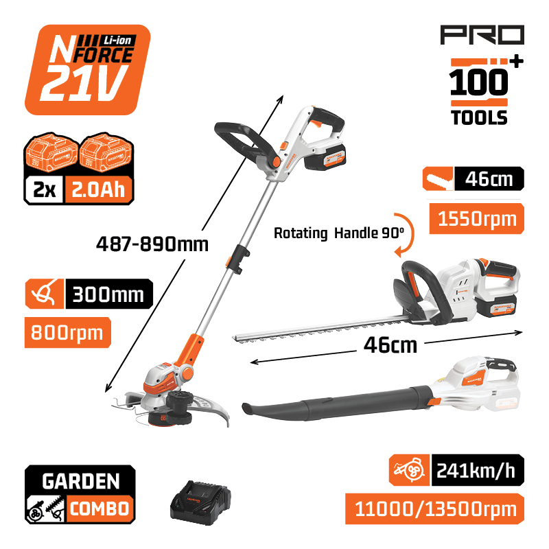 Nakayama Pro Ec1740X22T3 Σετ Κήπου Μπαταρίας, Φυσητήρας, Ψαλίδι Μπορντούρας & Θαμνοκοπτικό, 2X2Ah EC1740X22T3 NAKAYAMA PRO (086185) Nakayama Pro Ec1740X22T3 Σετ Κήπου Μπαταρίας, Φυσητήρας, Ψαλίδι Μπορντούρας & Θαμνοκοπτικό, 2X2Ah EC1740X22T3 NAKAYAMA PRO (086185)