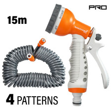 Nakayama Pro Gh9244 Σετ Λάστιχο Σπιράλ 15M Με Πιστόλι Ποτίσματος GH9244 NAKAYAMA PRO (062844)