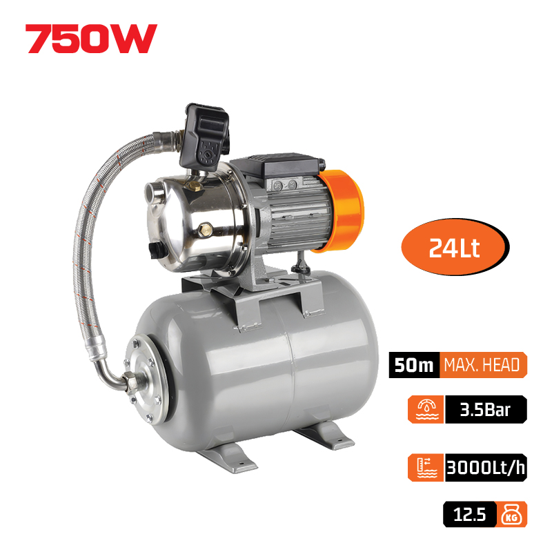 Nakayama Pro Np2103 Πιεστικό Συγκρότημα Με Δοχείο 24Lt Αντλία Inox 750W NP2103 NAKAYAMA PRO (087007) Nakayama Pro Np2103 Πιεστικό Συγκρότημα Με Δοχείο 24Lt Αντλία Inox 750W NP2103 NAKAYAMA PRO (087007)