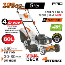 Nakayama Pro Pm5560 Χλοοκοπτική Αυτοκινούμενη Βενζίνης, 196Cc, Πλάτος Κοπής 56Cm, Κάδος 60L, 4 Σε 1 PM5560 NAKAYAMA PRO (084112)