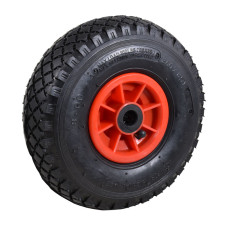 ΤΡΟΧΟΣ Φ260 mm - 10'Χ3.00-4 ΠΛΑΣΤΙΚΗ ΖΑΝΤΑ Φ20 mm ΦΟΥΣΚΩΤΟΣ ΜΕ ΣΑΜΠΡΕΛΑ - 2PR - 20632