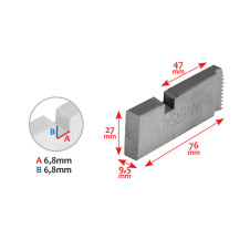 ΜΑΧΑΙΡΙΑ 1"-2" BSPT ΒΙΔΟΛ. TT-50A HSS - 43330