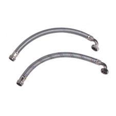ΣΩΛΗΝΑΣ ΦΛΕΞΙΜΠΛ INOX ΥΨΗΛΗΣ ΠΙΕΣΗΣ ΜΕ ΓΩΝΙΑ 1"x 1", 45cm - 43553