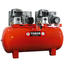 TOROS: ΑΕΡΟΣΥΜΠΙΕΣΤΗΣ ME 2 ΚΕΦΑΛΕΣ ΜΕ ΙΜΑΝΤΑ 500LIT/15HP-(7,5+7,5)HP ΜΕ ΠΙΝΑΚΑ Υ/Δ - 602072