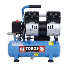 TOROS: ΑΕΡΟΣΥΜΠΙΕΣΤΗΣ OILFREE ΧΑΜΗΛΟΥ ΘΟΡΥΒΟΥ (SILENT) 6LT/1,0HP - 602086
