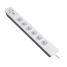 BULLE: ΠΟΛΥΠΡΙΖΟ ΜΕ ΠΡΟΣΤΑΣΙΑ 6 ΘΕΣΕΩΝ 1,5m +2x USB - 607052