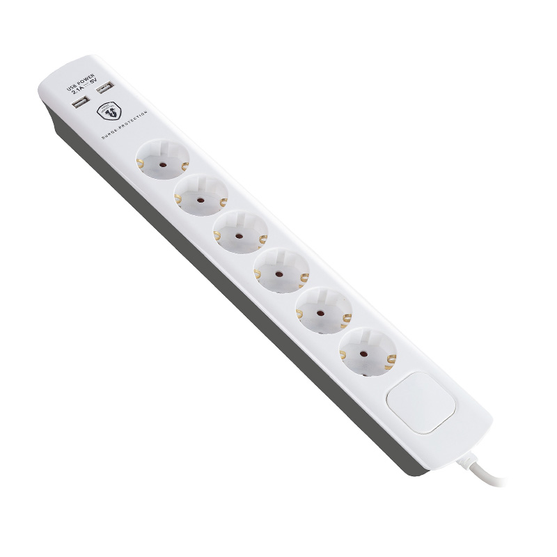 BULLE: ΠΟΛΥΠΡΙΖΟ ΜΕ ΠΡΟΣΤΑΣΙΑ 6 ΘΕΣΕΩΝ 1,5m +2x USB - 607052 BULLE: ΠΟΛΥΠΡΙΖΟ ΜΕ ΠΡΟΣΤΑΣΙΑ 6 ΘΕΣΕΩΝ 1,5m +2x USB - 607052