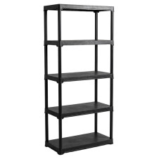A/P: ΡΑΦΙΕΡΑ ΠΛΑΣΤΙΚΗ ΜΑΥΡΗ LARGHEZZA T90/5 90x40x176cm - 610022