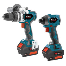BULLE: 18V (BRUSHLESS) ΣΕΤ ΔΡΑΠΑΝΟΚΑΤΣΑΒΙΔΟ 70Nm + ΠΑΛΜΙΚΟ ΚΑΤΣΑΒΙΔΙ 220Nm, 2x5Ah Li-ion - 633321