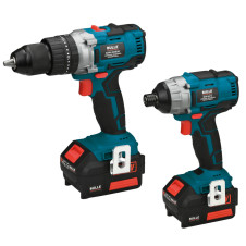 BULLE: 18V (BRUSHLESS) ΣΕΤ ΔΡΑΠΑΝΟΚΑΤΣΑΒΙΔΟ 50Nm + ΠΑΛΜΙΚΟ ΚΑΤΣΑΒΙΔΙ 180Nm, 2x4Ah Li-Ion - 63436