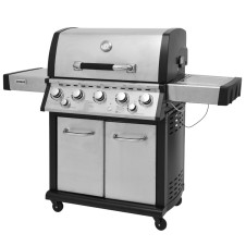 UNIMAC: ΨΗΣΤΑΡΙΑ ΥΓΡΑΕΡΙΟΥ INOX BBQ PREMIUM LINE - 5 ΕΣΤΙΕΣ , 1 ΠΛΑΪΝΟ ΜΑΤΙ KAI 1 ΚΑΥΣΤΗΡΑ INFRARED - 661319