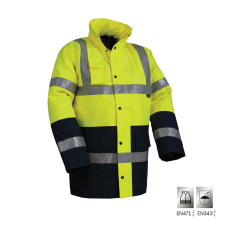 VIZWELL: ΜΠΟΥΦΑΝ ΥΨΗΛΗΣ ΔΙΑΚΡΙΤΙΚΟΤΗΤΑΣ HAMBURG - ΚΙΤΡΙΝΟ - EN 471 3/2 & EN 343 3/1 - ΜΕΓΕΘΟΣ XL - 725021