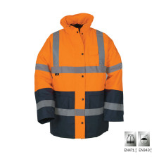 VIZWELL: ΜΠΟΥΦΑΝ ΥΨΗΛΗΣ ΔΙΑΚΡΙΤΙΚΟΤΗΤΑΣ HAMBURG - ΠΟΡΤΟΚΑΛΙ - EN 471 3/2 & EN 343 3/1 - ΜΕΓΕΘΟΣ 2XL - 725027