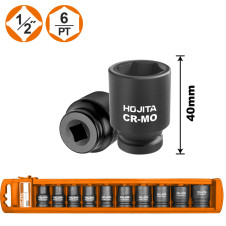 Καρυδάκια εξάγωνα 1/2'' HOJITA σετ 10 τεμ. - HOJITA (600003.0081)